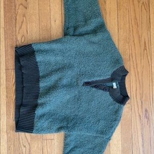 LA Hearts Fuzzy Mixed Henley Sweater